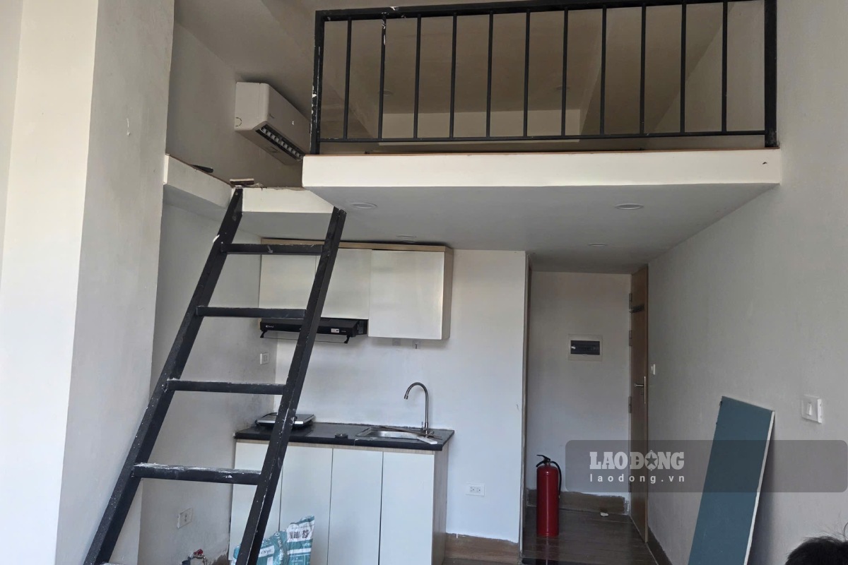 Một căn chung cư mini tại khu vực Cầu Giấy được cho thuê với mức giá 4,7 triệu đồng/tháng. Ảnh: Như Hạ