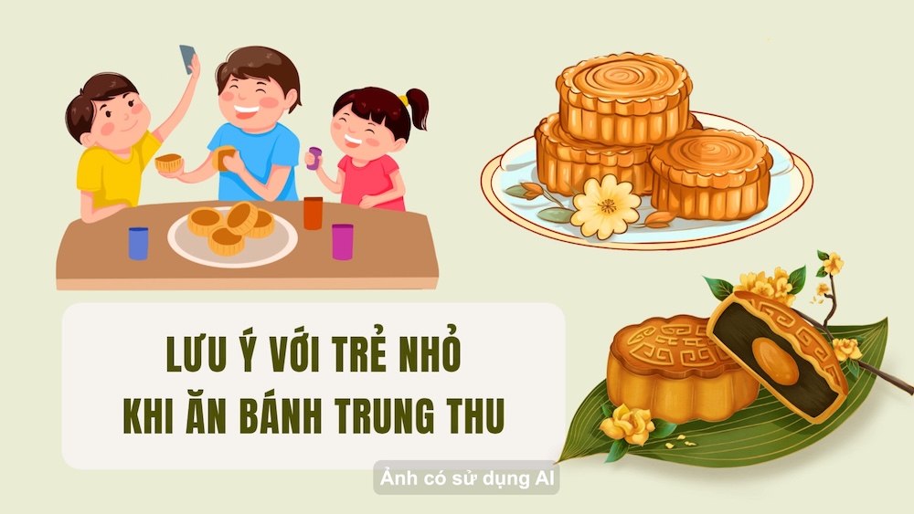 Notes for young children when eating mooncakes