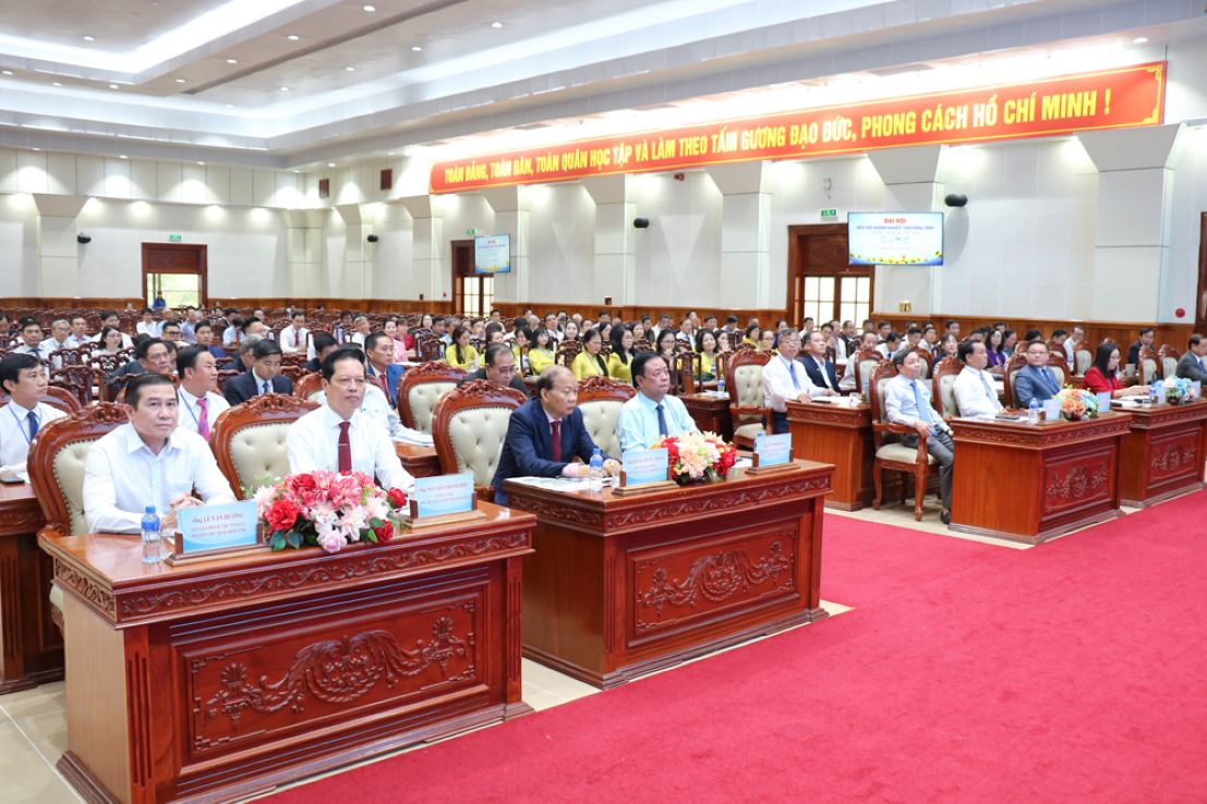 Quang cảnh Đại hội Hiệp hội doanh nghiệp Đồng Tháp lần thứ I, nhiệm kỳ 2026-2031. Ảnh: Dongthap.gov.vn