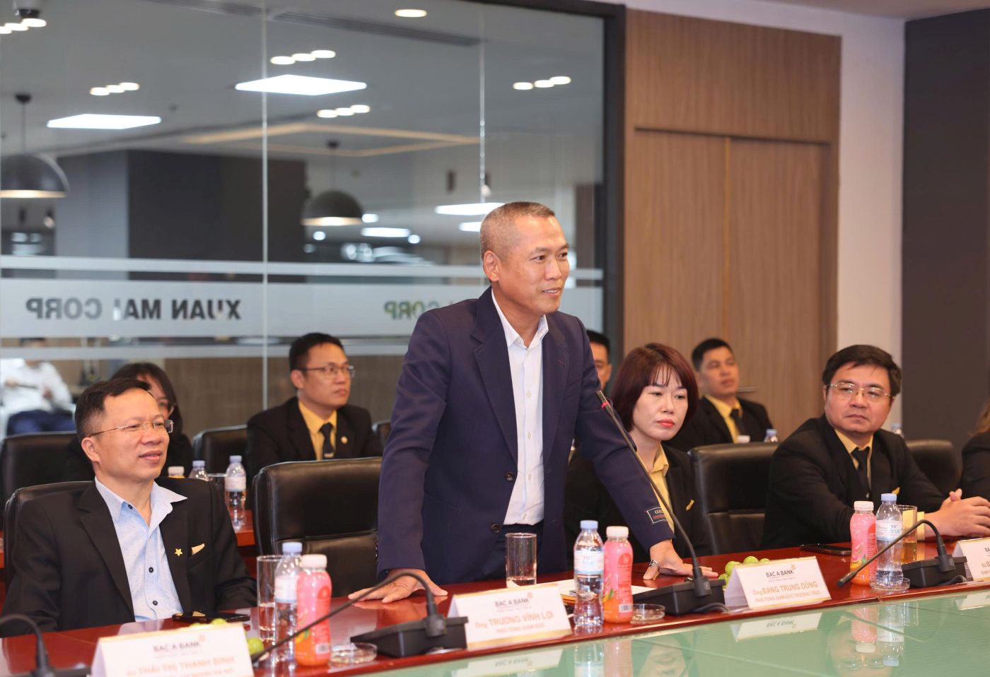 Ông Đặng Trung Dũng - Phó Tổng Giám đốc thường trực Bac A Bank phát biểu tại buổi lế. Ảnh: Bac A Bank