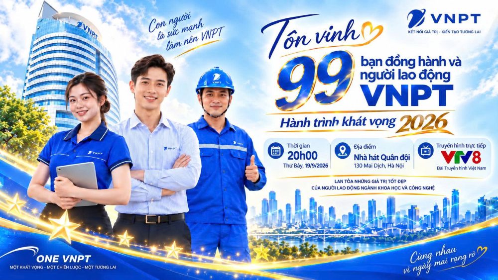 VNPT has 99 employees and VNPT companions honored at the 2026 Journey of Aspiration. Photo: VNPT Trade Union