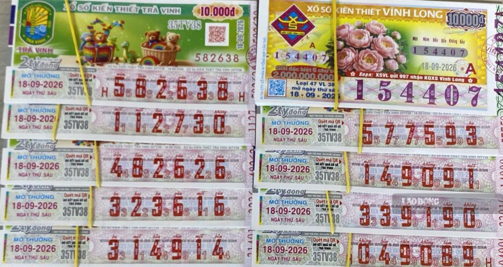 Xổ số ngày 18.9. Ảnh: Huyền Trân