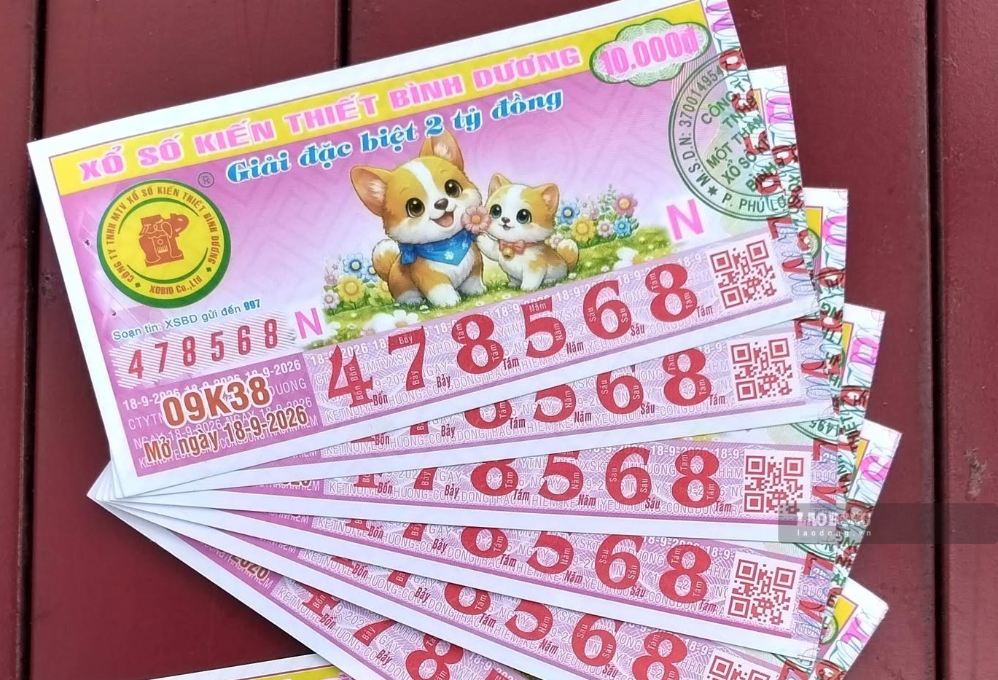 Southern lottery on September 18. Photo: The Toan