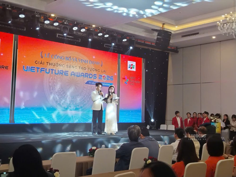 On September 18, VietFuture Awards 2026 honored 25 best projects from 201 nominations from 34 universities and colleges nationwide. Photo: Nguyen Dang