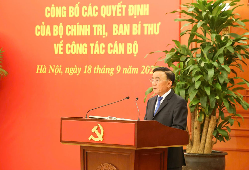 Ủy viên Bộ Chính trị, Thường trực Ban Bí thư Trần Cẩm Tú. Ảnh: Cổng TTĐT Đảng Cộng sản Việt Nam.