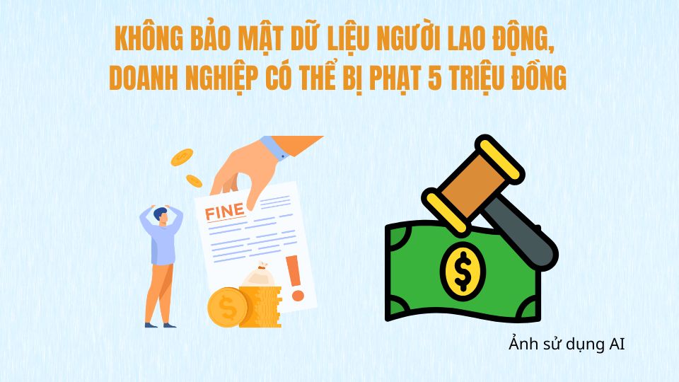 Failure to secure employee data, businesses may be fined 5 million VND. Photo: Using AI
