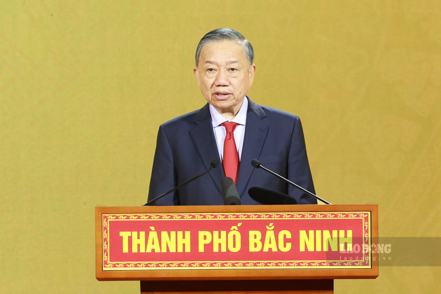 Tổng Bí thư, Chủ tịch nước Tô Lâm phát biểu tại buổi Lễ. Ảnh: Hải Nguyễn