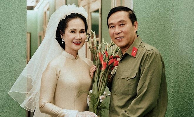 NSND Lan Hương và chồng là NSƯT Đỗ Kỷ. Ảnh: NVCC