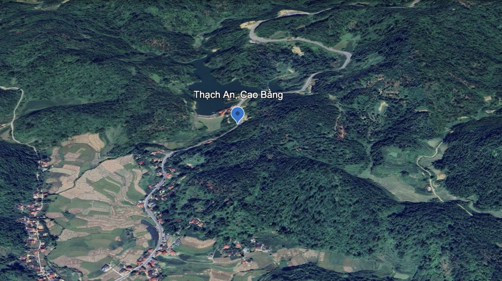 Vị trí khu vực xảy ra vụ tai nạn. Ảnh: Google Earth