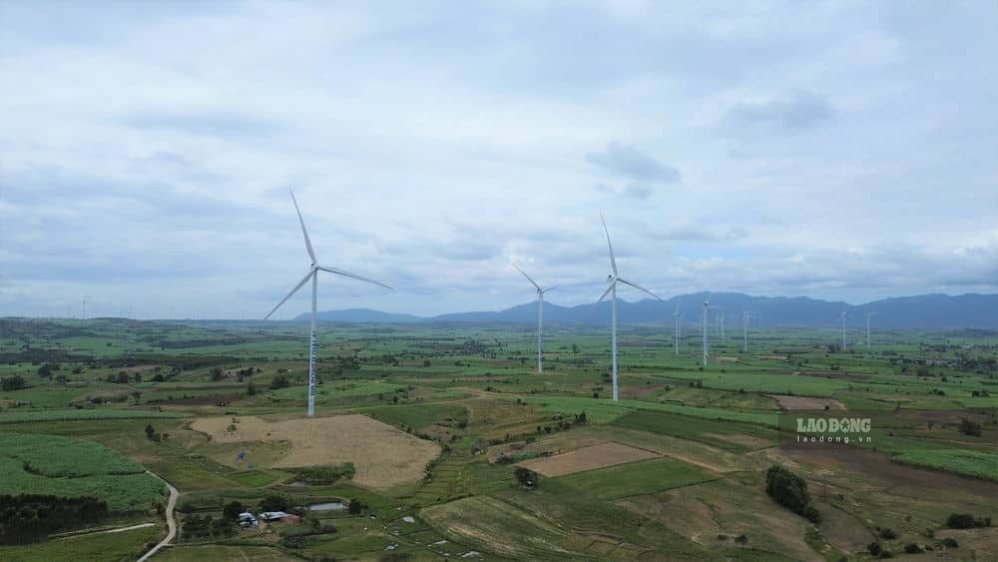 Le promoteur du projet éolien souhaite achever rapidement les résultats pour les mettre en service commercial. Photo: Thanh Tuấn (prise en janvier 2026)