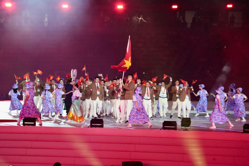 Images de la cérémonie d'ouverture des ASIAD 19. Photo: Xinhua