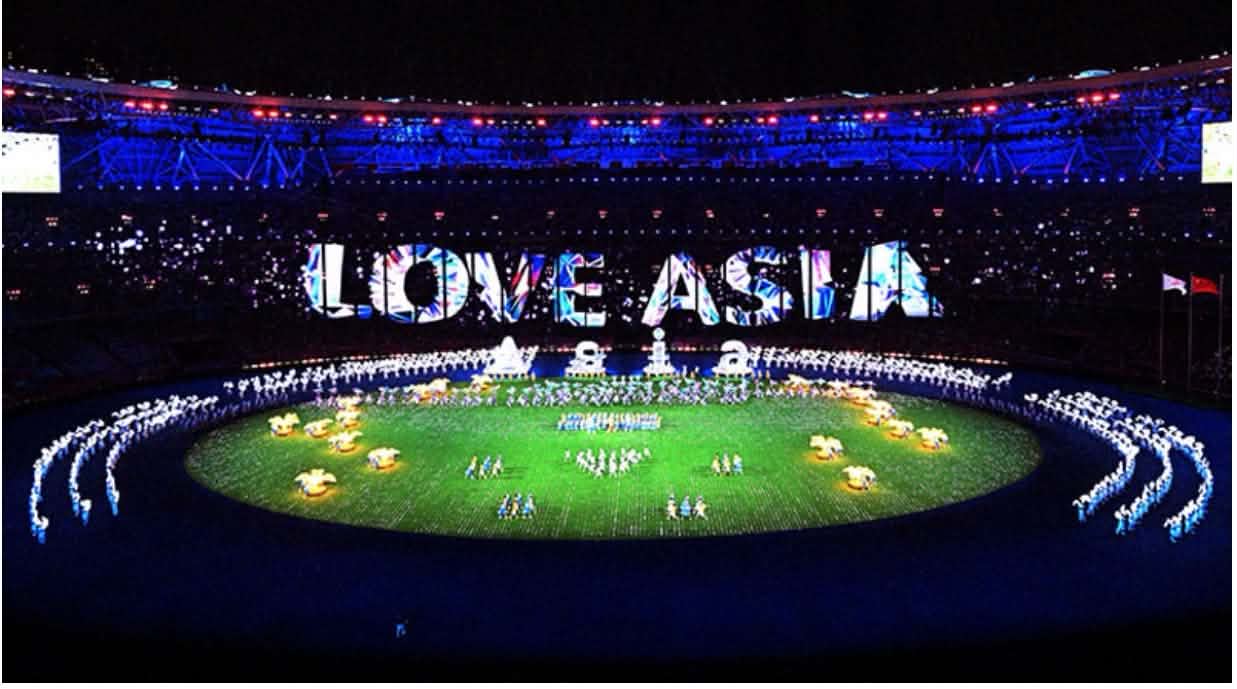 Imágenes de la ceremonia de apertura de los ASIAD 19. Foto: Xinhua