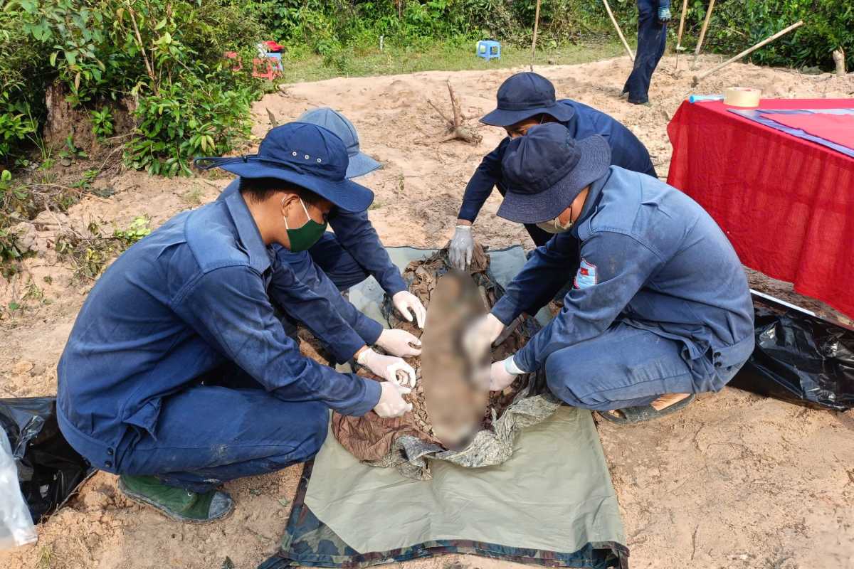 Equipo K90, Departamento Político de la Región Militar 9, realizando tareas en Camboya. Foto: Región Militar 9