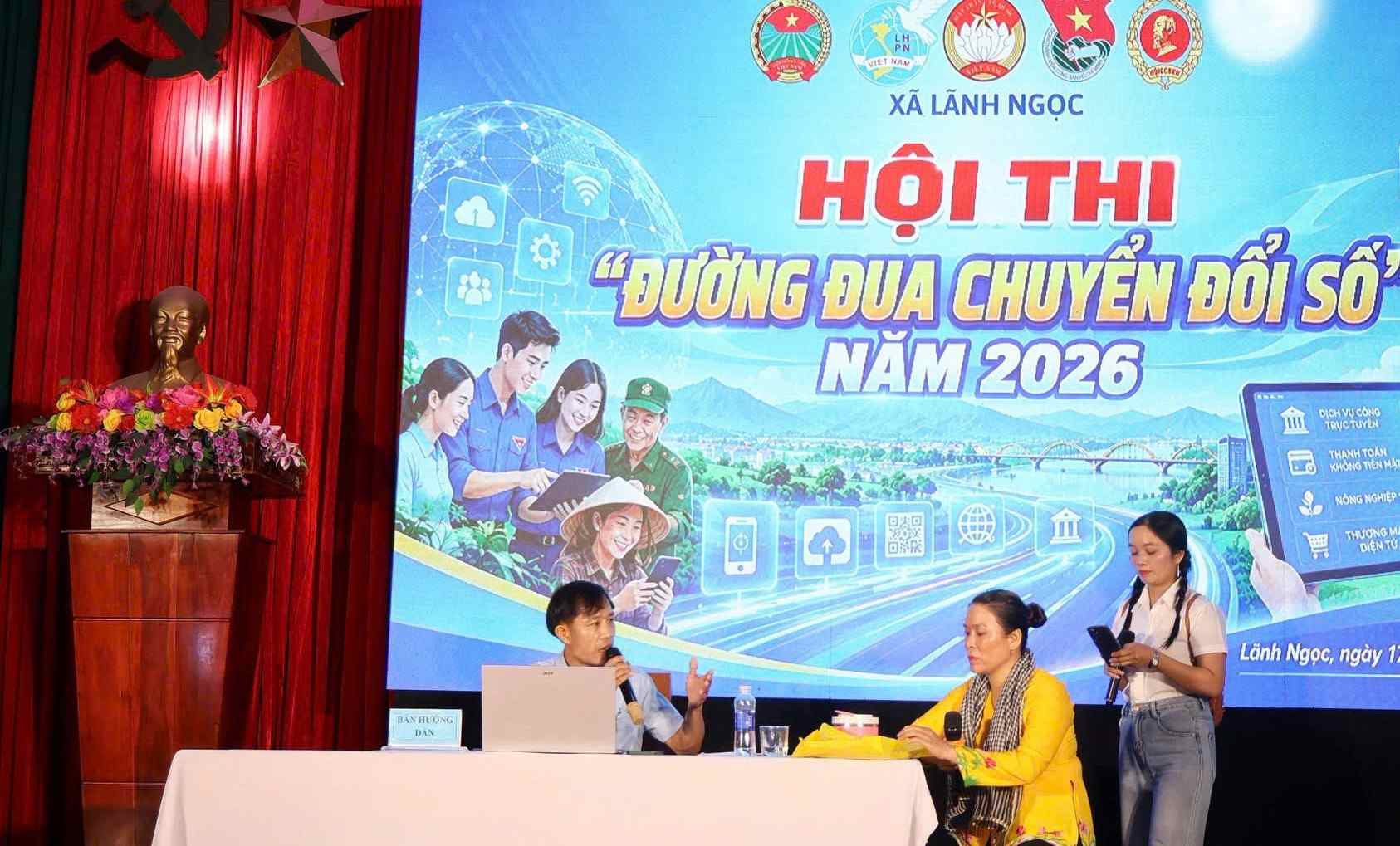 Vietnam Fatherland Front Committee of Lanh Ngoc commune, Da Nang organizes a propaganda contest on digital transformation. Photo: Vietnam Fatherland Front Committee of Lanh Ngoc commune
