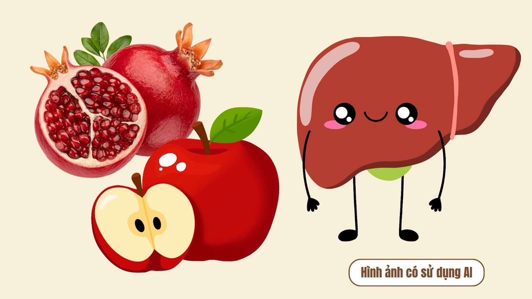 Red fruits that nourish the liver should be used regularly. Graphics: AI