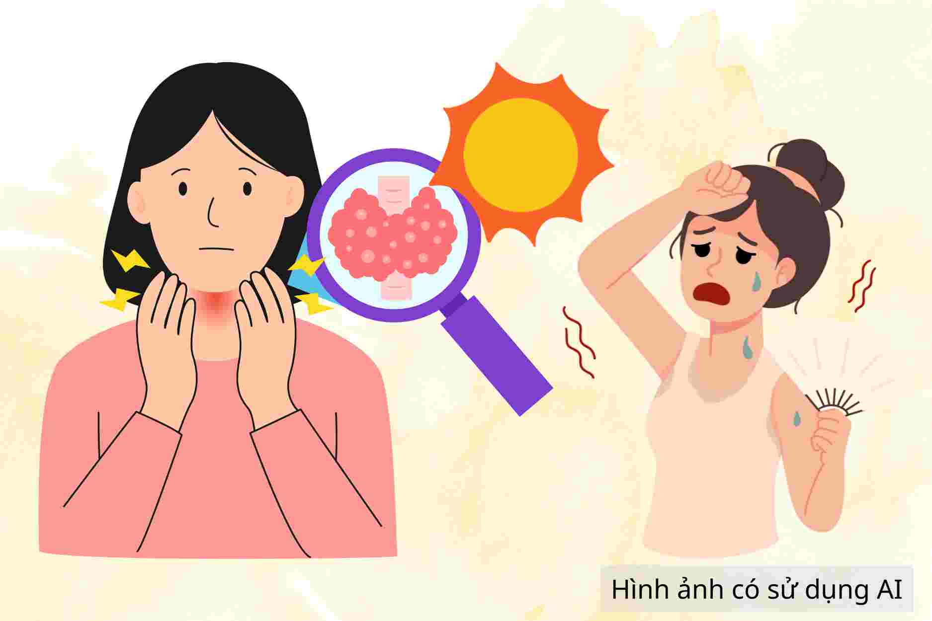 What should hyperthyroid patients pay attention to on hot sunny days