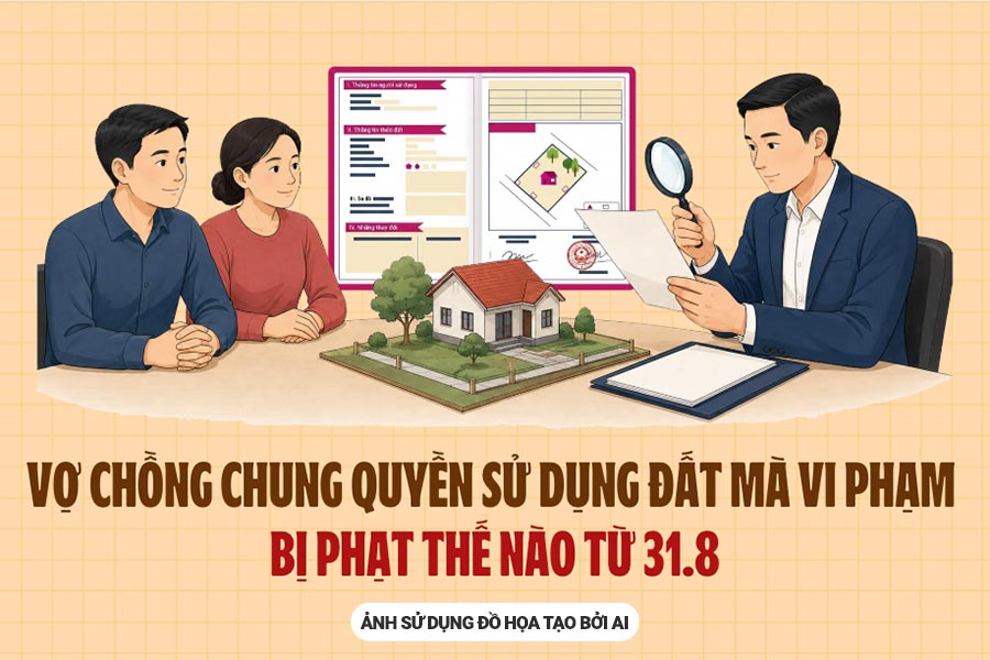 Couples sharing land use rights who violate will be fined from August 31st