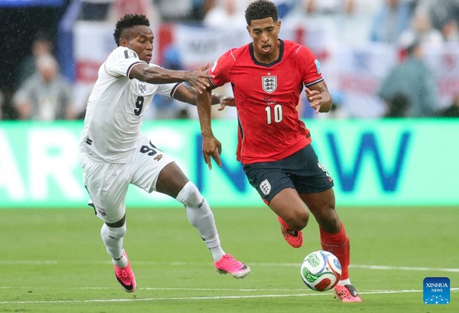 Bellingham thi đấu nổi bật tại World Cup 2026. Ảnh: Xinhua