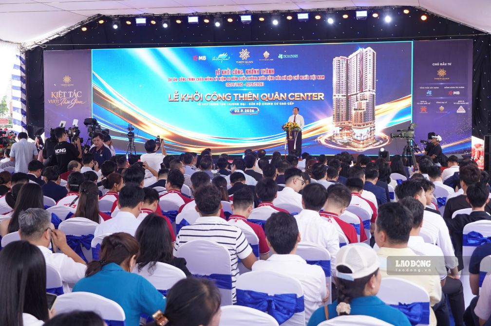 Quang cảnh lễ khởi công. Ảnh: Tạ Quang