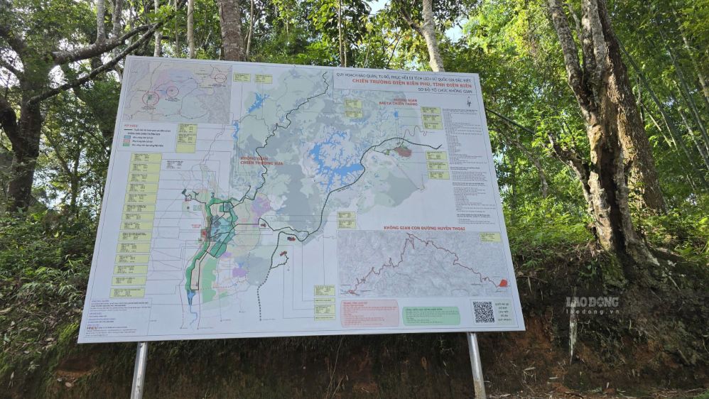 Sơ đồ tham quan khu di tích. Ảnh: Thành An