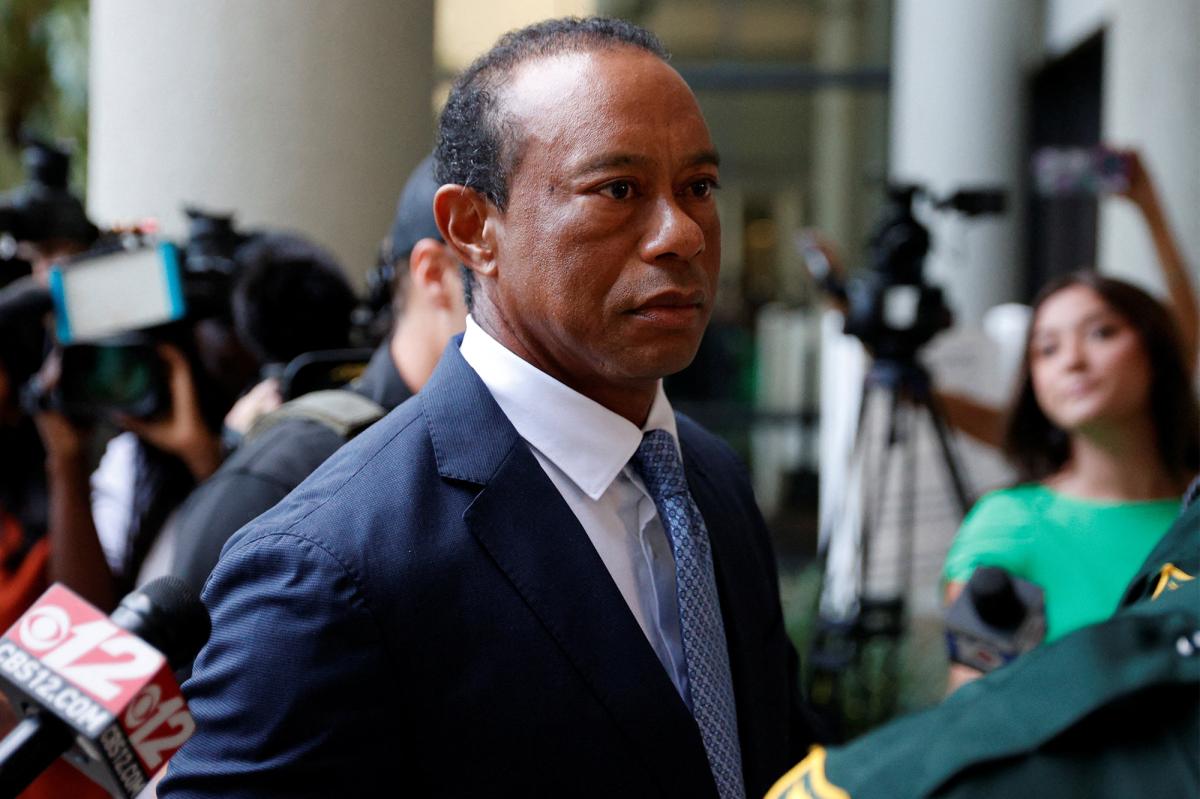 Legend Tiger Woods present at court on Wednesday morning (local time). Photo: New York Post