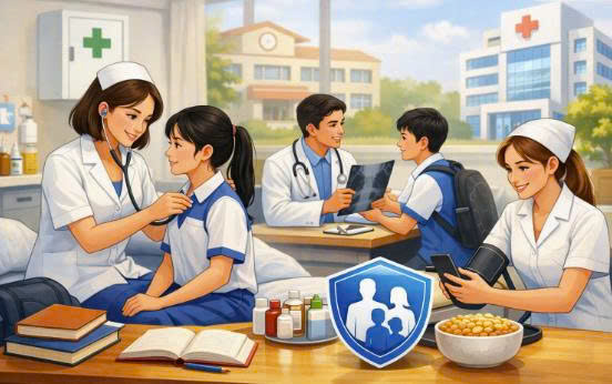 When health insurance becomes a solid support to protect health and finances for students. Graphics: AI