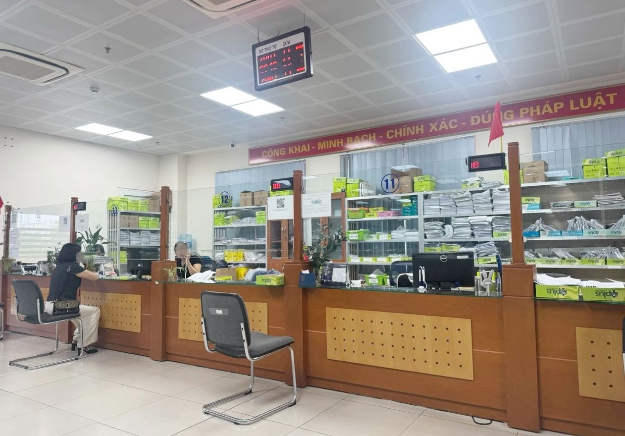 BHXH Hà Nội, nơi ông D đến làm thủ tục nhận lương hưu. Ảnh: Nhân vật cung cấp