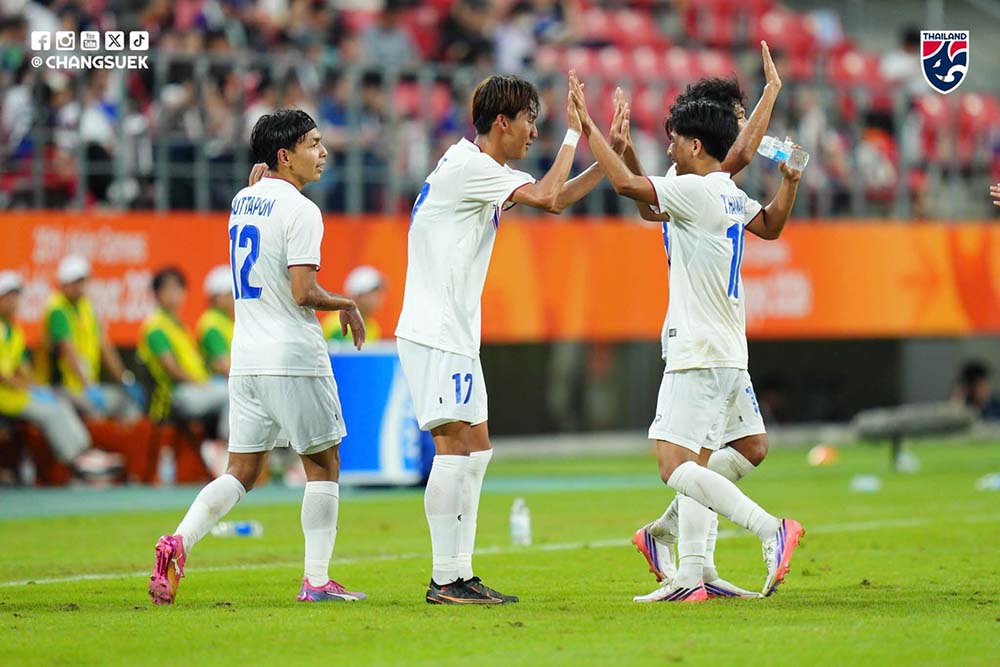 U23 Thailand reverses to defeat U23 Hong Kong (China) 5-1 at ASIAD 20. Photo: FAT