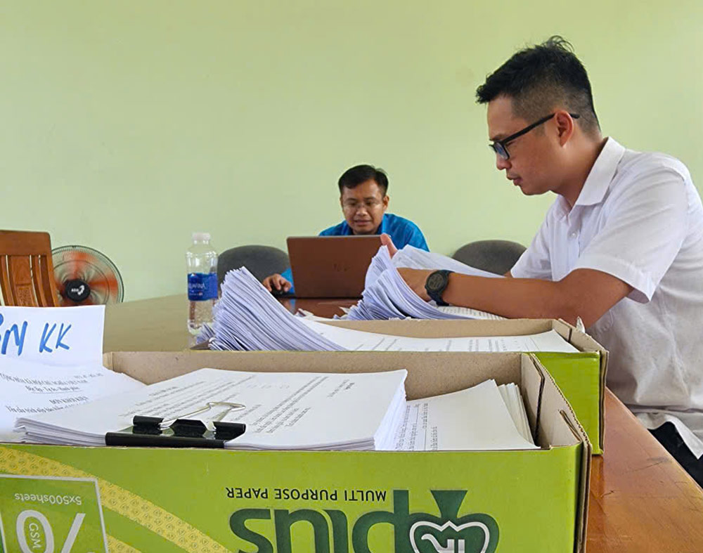 Hồ sơ người lao động Công ty TNHH May Minh Hoàng 2 khởi kiện doanh nghiệp đòi quyền lợi. Ảnh: Công đoàn Đà Nẵng