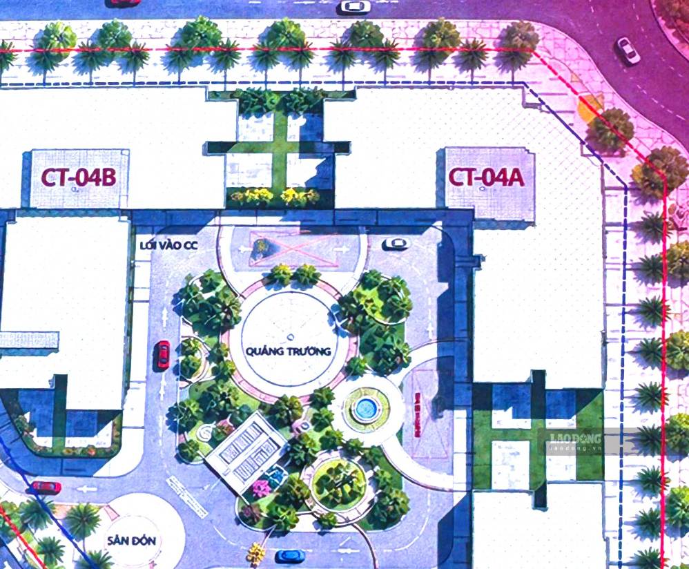 Môt góc phối cảnh Dự án Khu nhà ở xã hội CT-04. Ảnh: Phương Linh