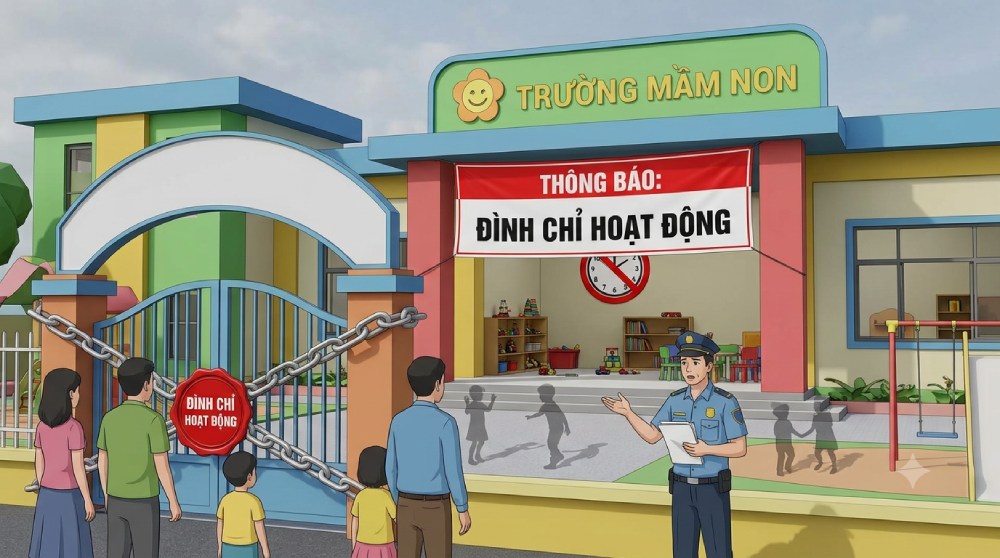 The Government clearly stipulates the cases of suspension of enrollment and suspension of educational activities for kindergartens. Graphics: Pham Dong (with the use of AI tools)