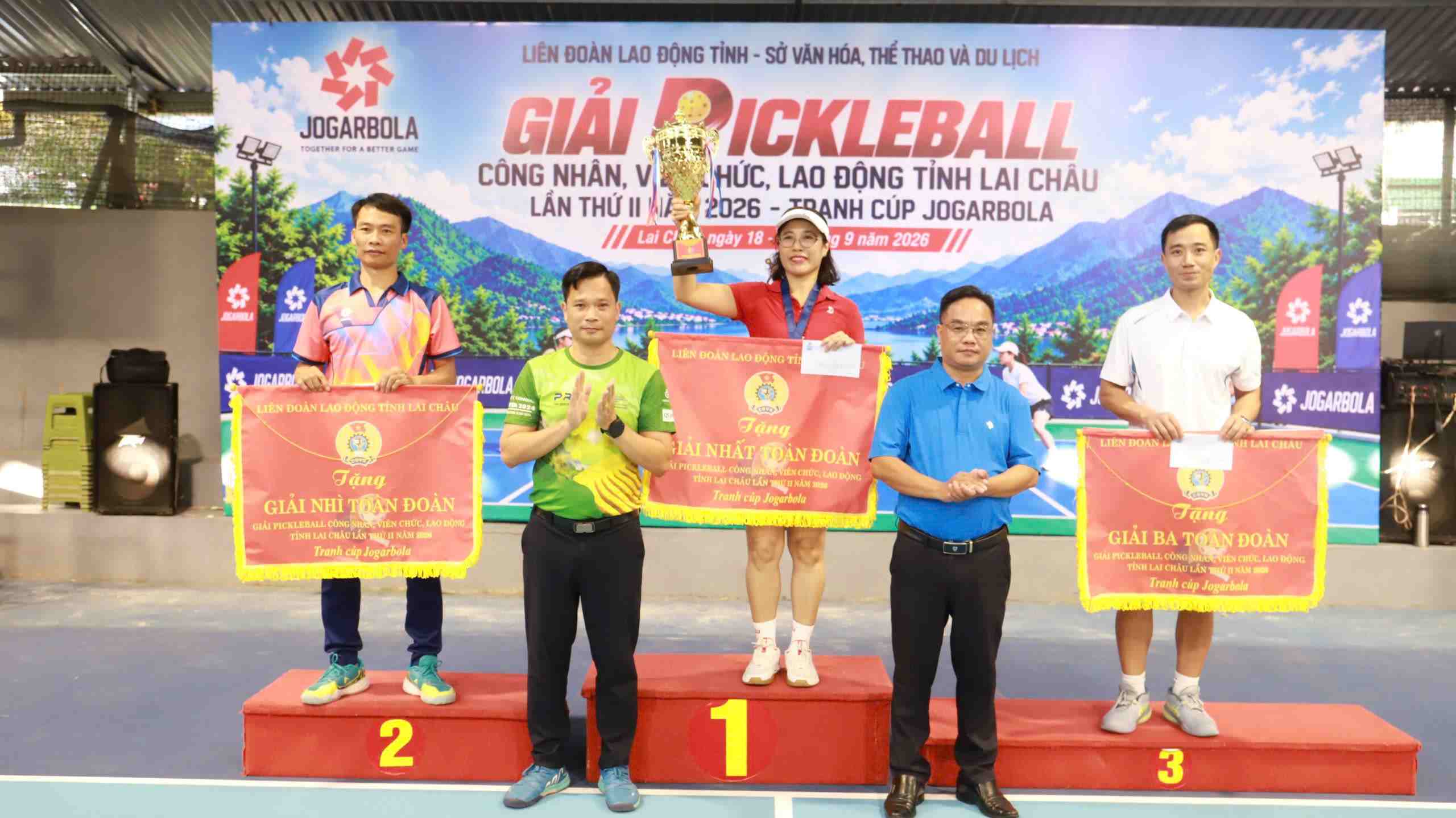 Lai Chau closes the 2nd Pickleball tournament for workers, civil servants, and laborers. Photo: Lai Chau Provincial Labor Federation