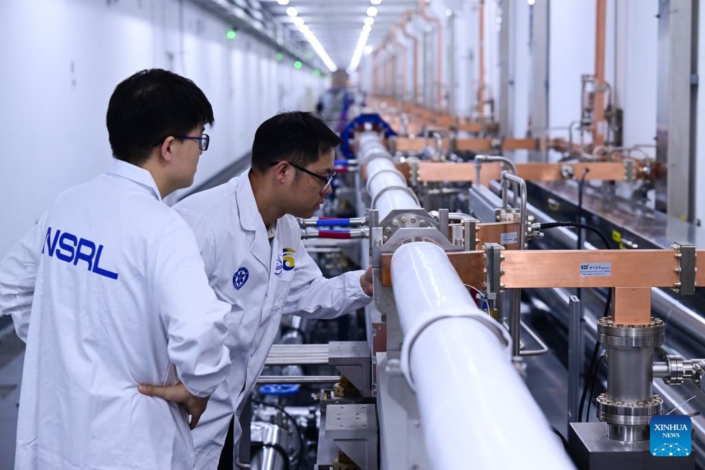 China creates the first electronic beam for the new generation synchrotron facility. Photo: Xinhua