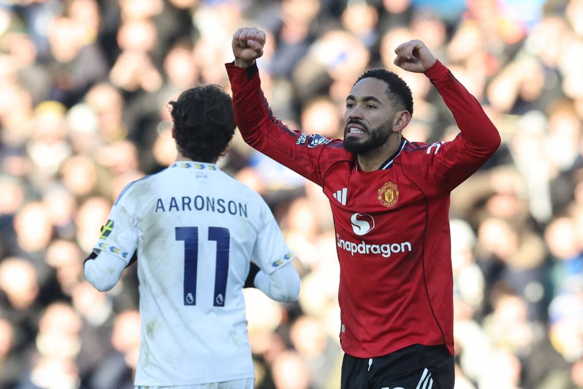 Matheus Cunha tỏa sáng để cứu Man United khỏi thất bại. Ảnh: AFP