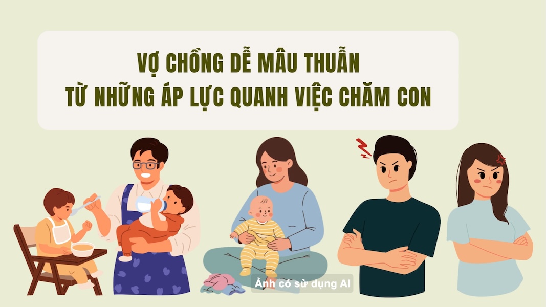 Husband and wife easily conflict due to pressures surrounding childcare