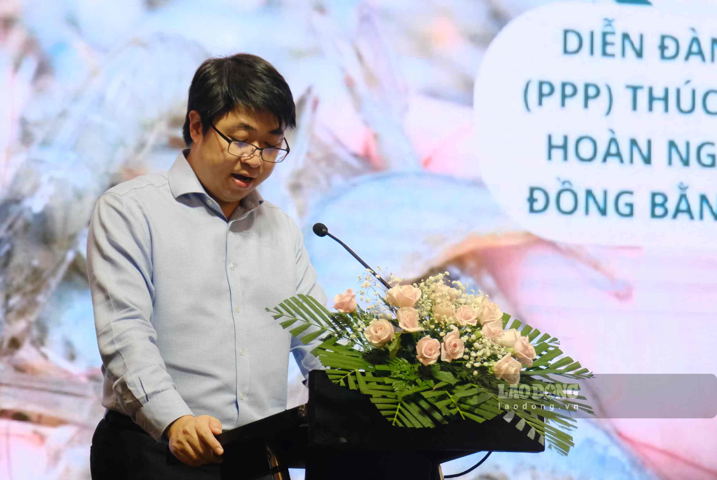 Ông Vũ Đức Đam Quang - Phó Vụ trưởng Vụ Hợp tác quốc tế (Bộ Nông nghiệp và Môi trường) - phát biểu tại diễn đàn. Ảnh: Mỹ Ly (chụp ngày 21.9)