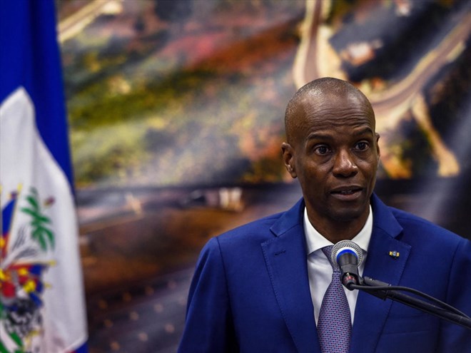Haitian President Jovenel Moise at an event while in office. The US is currently trying suspects related to his assassination in 2021. Photo: AFP