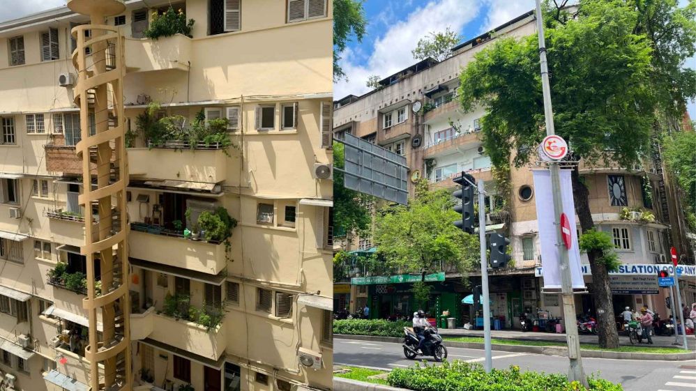 Pilates space in Ho Chi Minh City is located in a building bearing the architectural imprint of Saigon from the 1950s. Photo: Pilates
