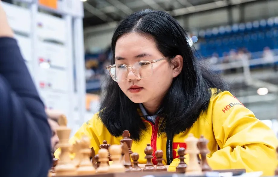 Chess player Bach Ngoc Thuy Duong of Vietnam participates in Olympiad 2026. Photo: Vietnam Chess Team
