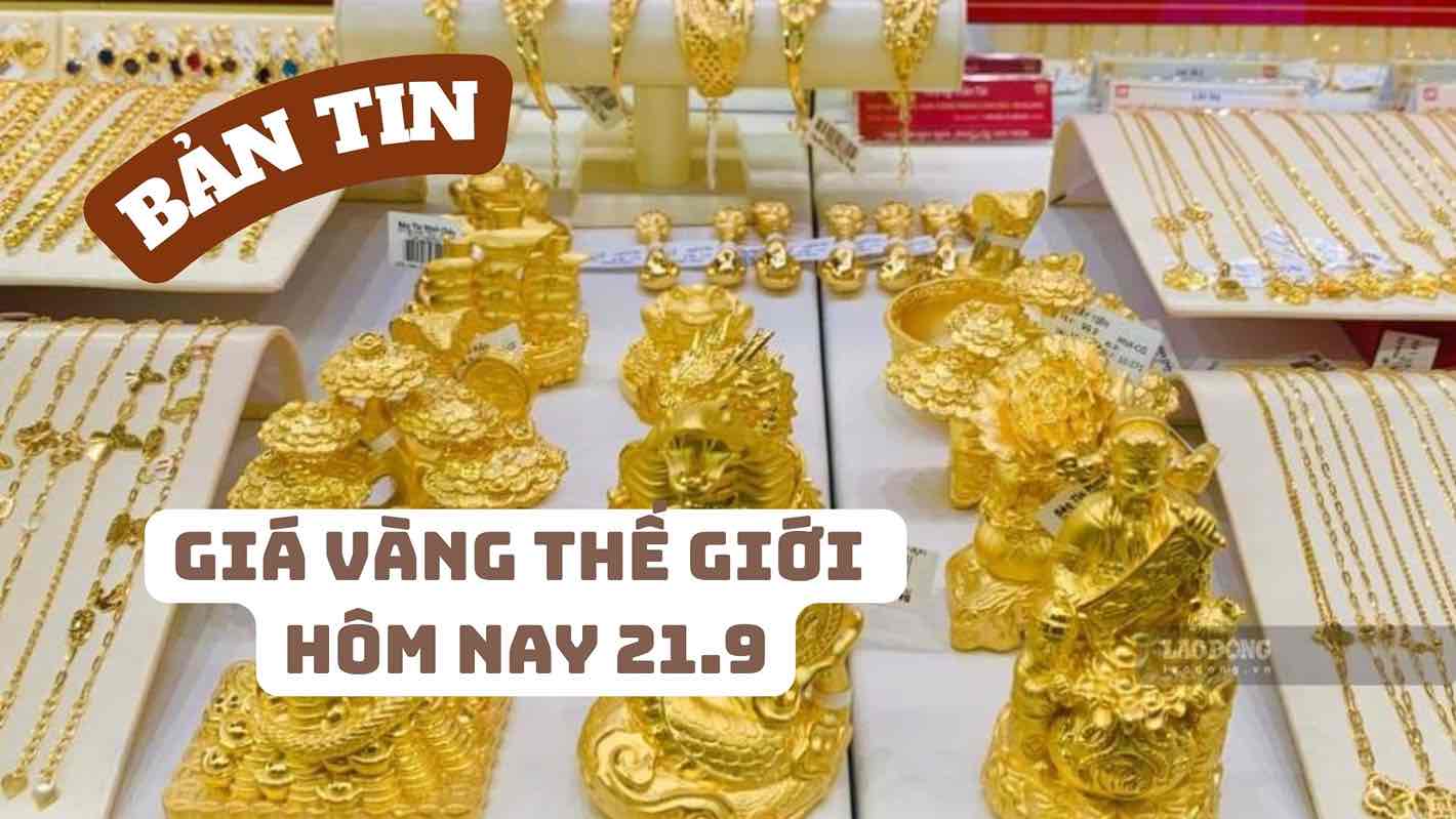 World gold prices today, September 21st, fell more sharply in the afternoon session, while silver and platinum both turned downwards. Photo: Phuong Anh