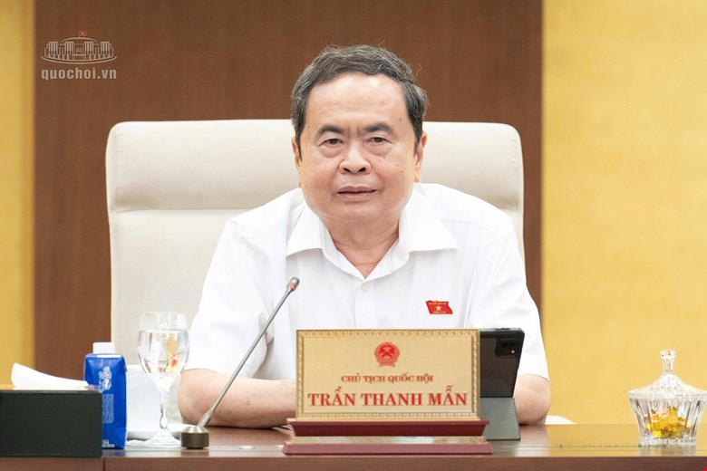 Politburo Member, National Assembly Chairman Tran Thanh Man proposed that in 2027, it is necessary to strongly shift from making many laws to doing well, stably and creating development. Photo: Quochoi. vn