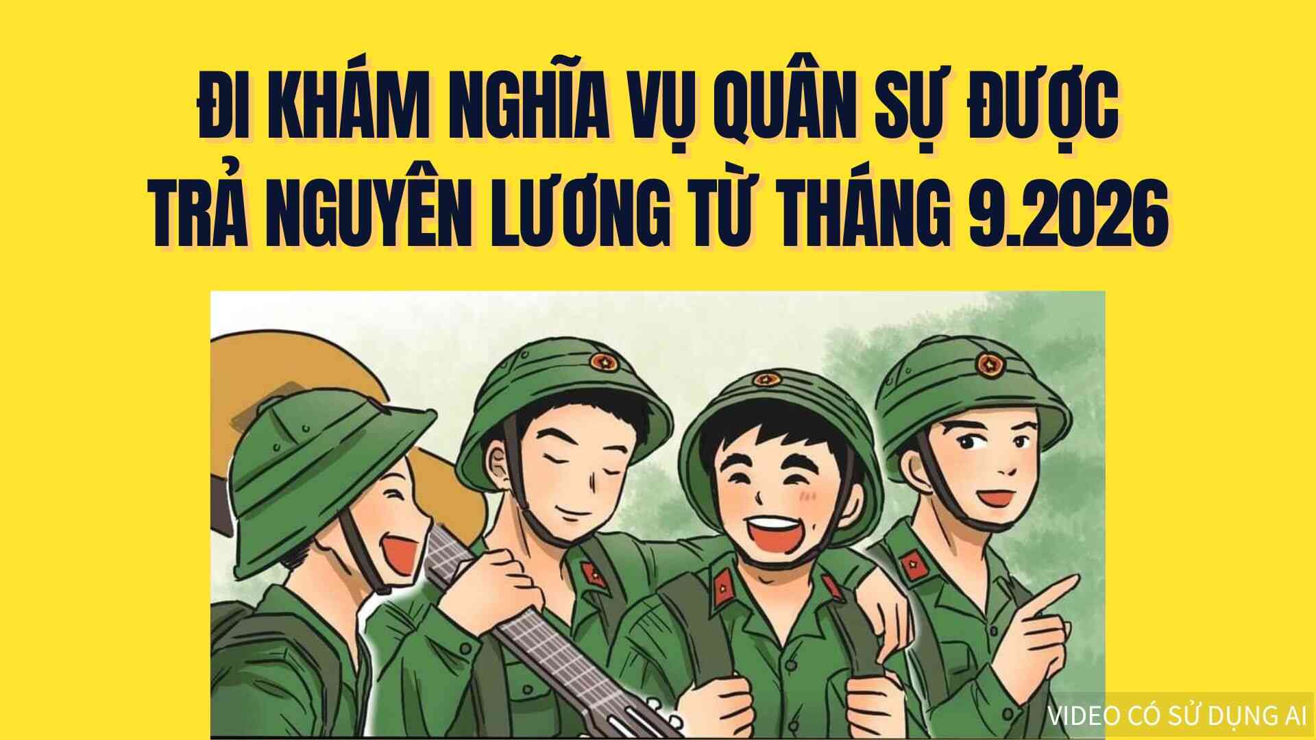 A partir de septiembre, los exámenes de servicio militar se pagan con el salario completo. Gráfico: Trà My