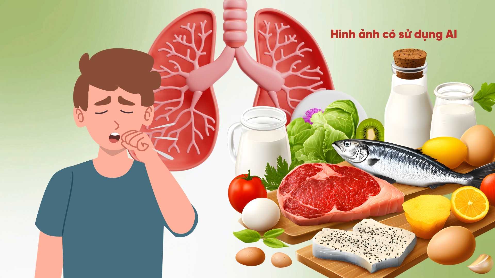 3 food groups that people with bronchitis should supplement.