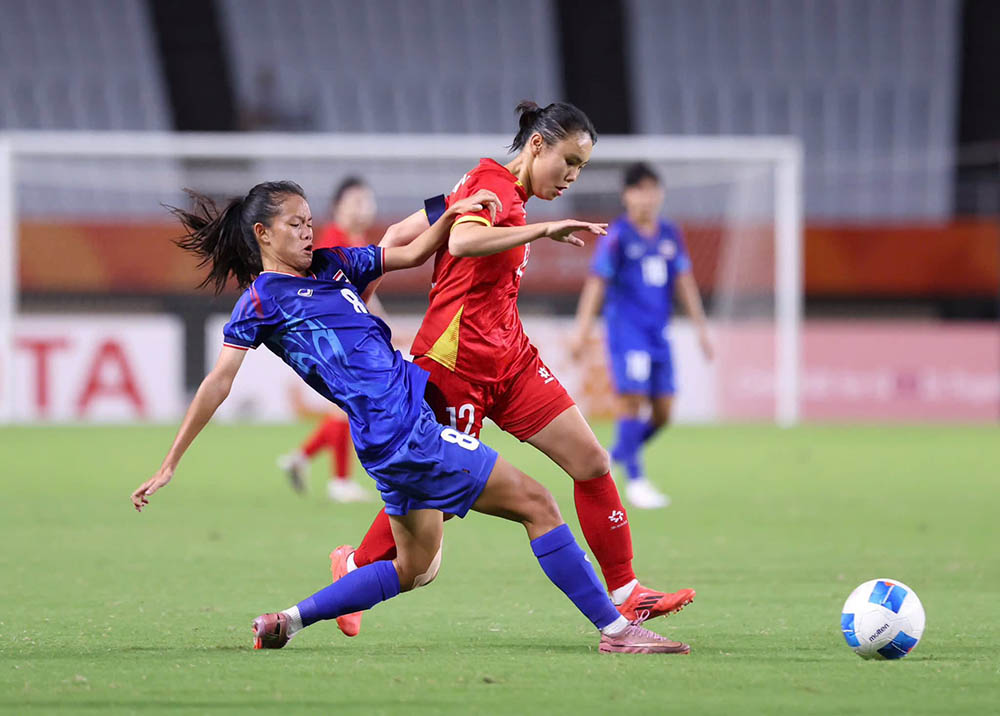 Vietnam women's team qualifies for ASIAD 20 quarter-finals after a draw with Thailand. Photo: VFF