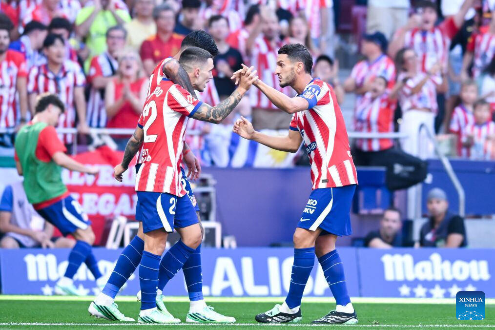 Atletico Madrid hoàn toàn xứng đáng với 3 điểm. Ảnh: Xinhua