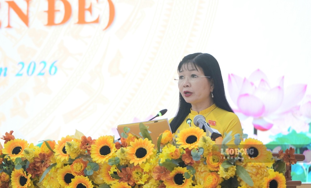 Ms. Tran Thi Thanh Huong, Deputy Secretary of the Provincial Party Committee, Chairwoman of the Vietnam Fatherland Front Committee of An Giang province, was elected to hold the position of Chairwoman of the People's Council of An Giang province, term XI, 2026-2031. Photo: Nguyen Anh