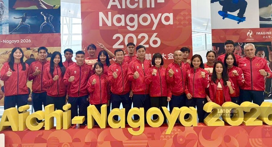 The Vietnamese athletics team arrived in Aichi-Nagoya (Japan) on September 22. Photo: MH