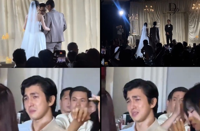 Binh An continuously cried on the day her younger sister got married. Photo cut from video