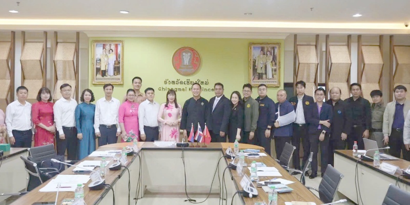 Đoàn công tác của tỉnh Điện Biên khảo sát và thúc đẩy hợp tác với tỉnh Chiềng Mai (Thái Lan). Ảnh: Dienbien.gov.vn (chụp ngày 18.9)