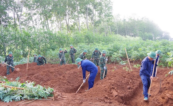 Team No. 2 for Searching and Repatriating Martyrs' Remains, Political Department, Provincial Military Command, conducts the search for the remains of 11 special forces martyrs who sacrificed in the battle on April 29, 1965 (photo taken in September 2026). Photo: Quang Tri Provincial Military Command